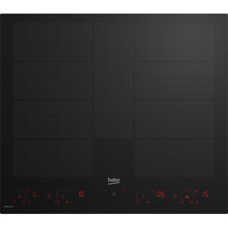 Beko HII68811NT Piano Cottura Induzione 8 Fuochi 60 cm Piano Vetro Nero (1/5)