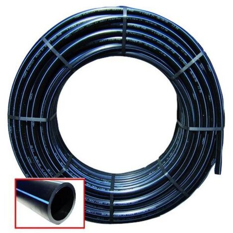Tubo Polietilene Hd Nero-Blu Pn16 Uni-En1201 50 Mt Diametro mm. 25
