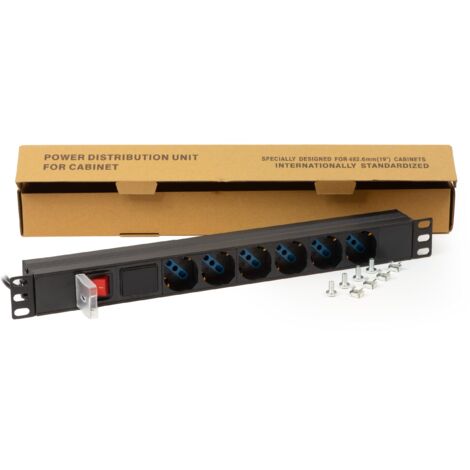 Link multipresa 6 prese rack 19'' con display per il carico dei dispositivi collegati (1/5)