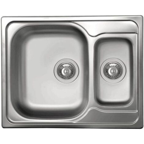 Elleci Special 250 LIX250SAC - Lavello da incasso 1,5 vasche, Acciaio inox satinato, 62x49 cm, da incasso, Inox satinato