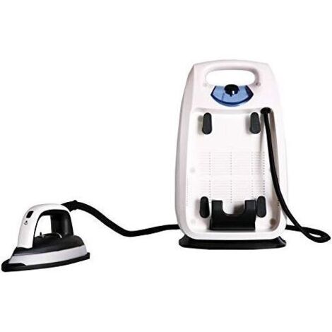 DCG DB8200 Super Professional – Ferro da stiro a vapore con caldaia a carica continua, 2200W, serbatoio 650ml, piastra in ceramica, vapore regolabile, uso verticale, colore bianco-nero