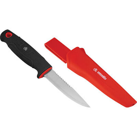 COLTELLO AGRICOLTURA IN ACCIAIO INOX CM.22 MANICO IN GOMMA AUSONIA