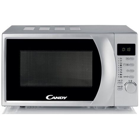 Candy Idea Forno a Microonde con Grill, 20 Litri, 700W, 6 Livelli di Potenza, Funzioni Defrost e Start Express, Child Lock, App hOn, Libera Installazione, 45,2 x 33,5 x 26,2 cm, Argento - CMG2071DS