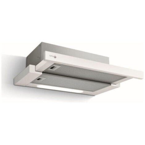 Turboair TT14 PRF0093521 - Cappa da incasso, aspirante, 50 cm, Classe D, comandi meccanici, 3 velocita', Bianco