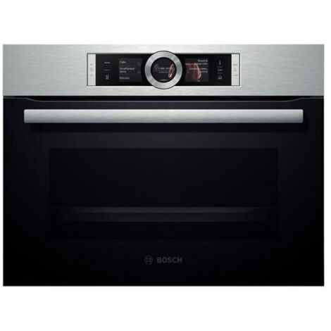 Bosch CSG656BS1 Serie 8 Forno Elettrico Compatto Multifunzione da Incasso a Vapore Capacita' 47 Litri Classe energetica A+ 14 Programmi EcoClean Fast Pre-Heating 60 cm Acciaio Inox