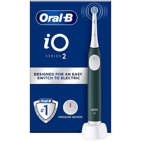 Oral-B iO 2 Spazzolino Elettrico Verde con 1 Testina di Ricambio e Micro-vibrazioni