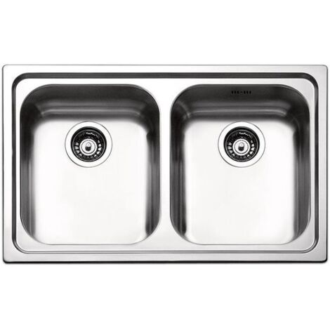 Apell VE792IAC Serie Venezia Lavello Inox Antigraffio da Incasso 2 Vasche 79x50cm