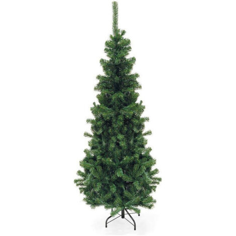 LEIVESTE- Albero di Natale Artificiale Slim Folto 180 Verde con 780 Rami Realistici,Albero di Natale Alto e Stretto con Base in Metallo,Verde