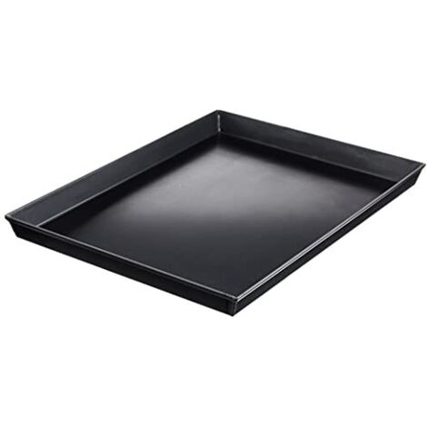 Ballarini Professionale 3044.40 Teglia Rettangolare con Angoli Svasati, Ferro Blu, Nero, 40 x 30 x 3 cm