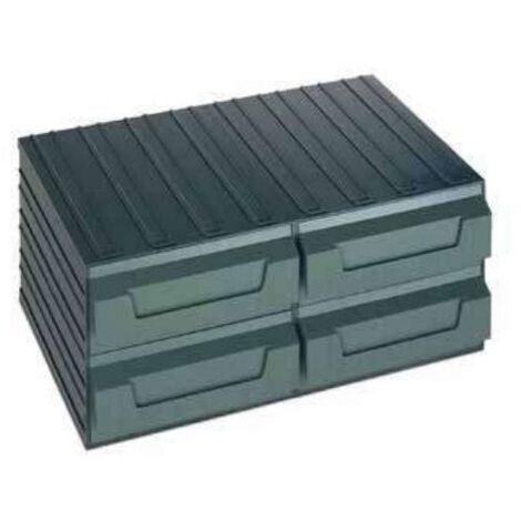 Terry 1000031 Servo 8 Cassettiera Modulare 4 Cassetti con Portaetichetta Frontale Plastica 48x32.5x20 cm colore Verde (1/2)