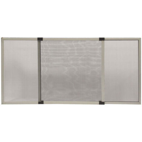 Brixo – Zanzariera estensibile in alluminio bianca 100x70 cm – Zanzariera in fibra di vetro – Per finestre e porte (1/2)
