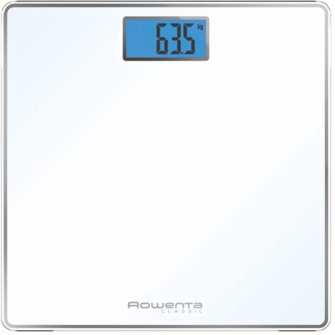 Rowenta Classic Bs1501 Bilancia Pesapersone Elettronica 31x31cm Fino a 160Kg Vetro Temperato Bianco