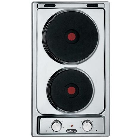 De Longhi I 23-2 ER Linea Domino Piano cottura Elettrico 2 Piastre rapide 30 cm Acciaio Inox