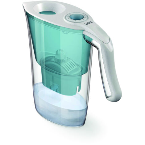 Laica J9079A1 Aida Caraffa Filtrante Bi-flux 5 stadi 2.3 L con 3 Filtri e Bottiglia Inox 0.5 L colore Blu (1/4)