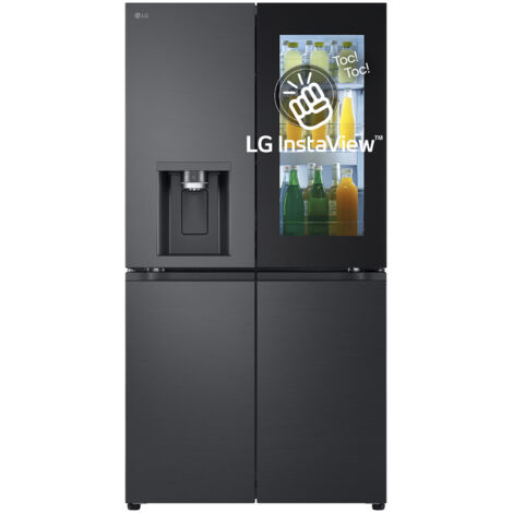 LG InstaView GMG960EVJE Frigorifero Multidoor , Classe E, 638L, Wi-Fi, UVnano, Nero. Posizionamento dell'apparecchio: Libera installazione, Design del prodotto: Multi porta, Colore del prodotto: Ne...
