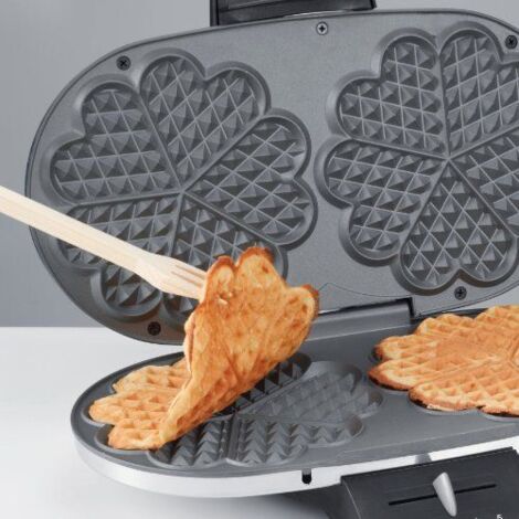 Cloer Macchina per Waffel Doppia Pistra 1200W Nero-Acciaio Inox (1/5)