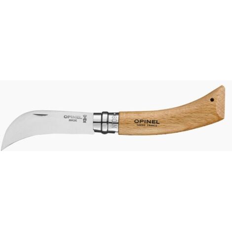 Opinel N°8 Falcetto - Coltello da potatura inox con lama semicurva e sistema Virobloc
