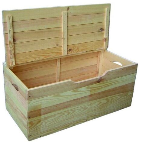 Cassapanca in Legno Blinky Ibisco con Coperchio  75X35X33H