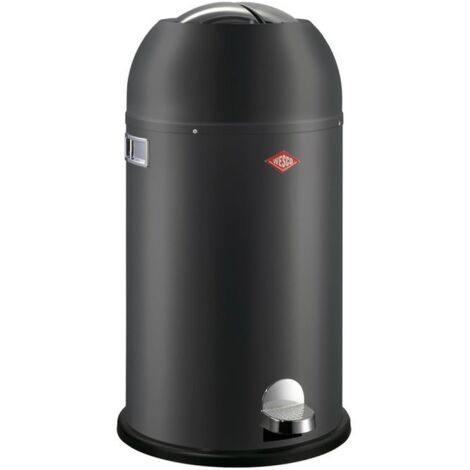 Pattumiera Da Bagno Wesco 113 - 3 Litri In Acciaio Grafite Opaco Con Pedale E Silenziatore - 3