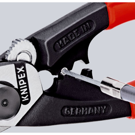 KNIPEX 95 02 21 Cesoia per materiali sintetici anche per canaline guidacavo con manici