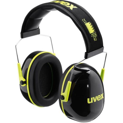 Uvex K2 Otoprotettori - Dispositivi di protezione dell'udito a cuffia - Cuffie Antirumore - 32dB nero/giallo