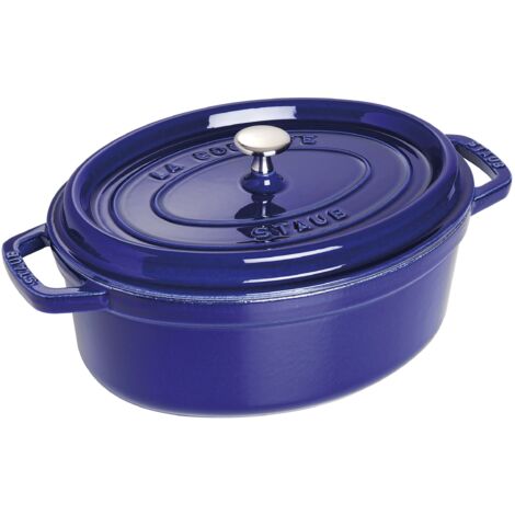 Staub Cocotte Casseruola Ovale in Ghisa Blu Scuro 31cm (1/4)