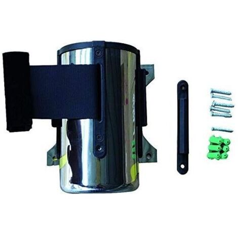 Vigor-Blinky Barriere a Nastro a Parete Corpo Inox Nero 5mt