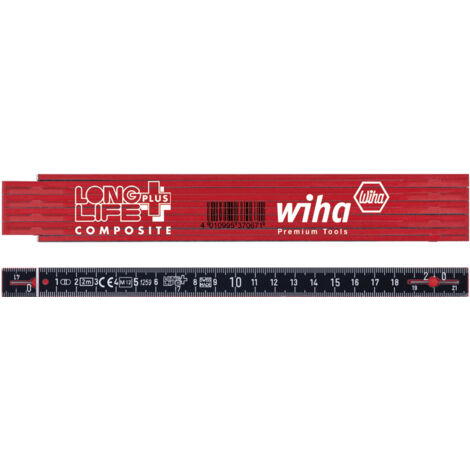 Wiha Metro a stecche Longlife Plus Composite, 2 m Metrico, 10 stecche 15 mm (37067)
