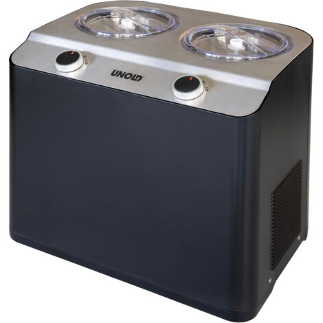 Unold Doppio Gelatiera 2.4 Litri 250W Nero-Acciaio Satinato