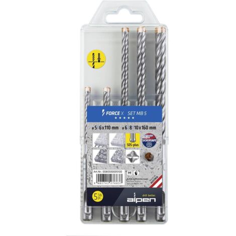 Alpen Punte per Trapano Set SDS FORCE X MB 5 (805815) (1/5)