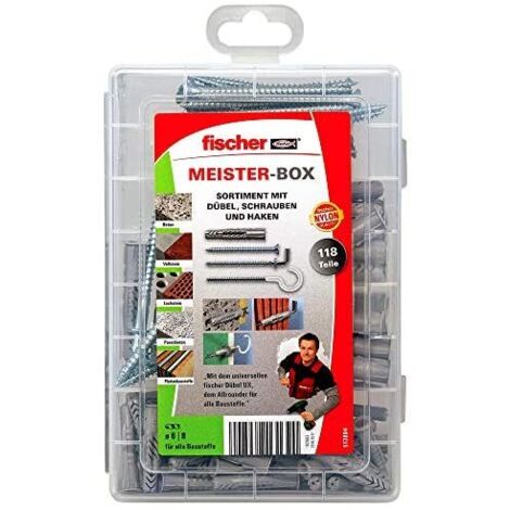 Fischer MeisterBox Confezione con Assortimento Viti e Ganci UX