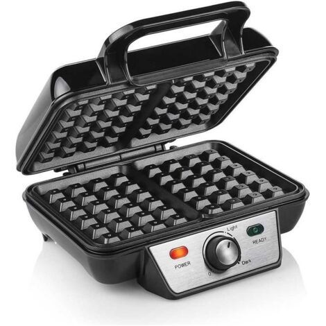 Tristar WF2195 Cialdiera per Waffle in Acciaio Inox 1000W Rivestimento Teflon