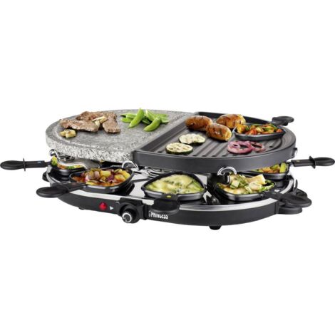 Princess 162710 Raclette 8 Oval Stone & Grill Party
