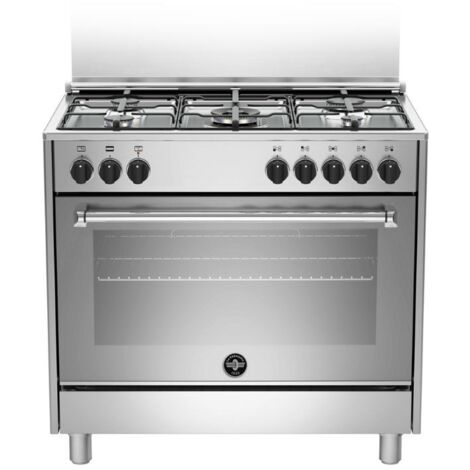 Bertazzoni La Germania AMN965EXV Americana Cucina a Gas 90 cm 5 Fuochi Forno Elettrico Multifunzione 117 L Classe A (94x90x60 cm) colore Acciaio Inox (1/5)