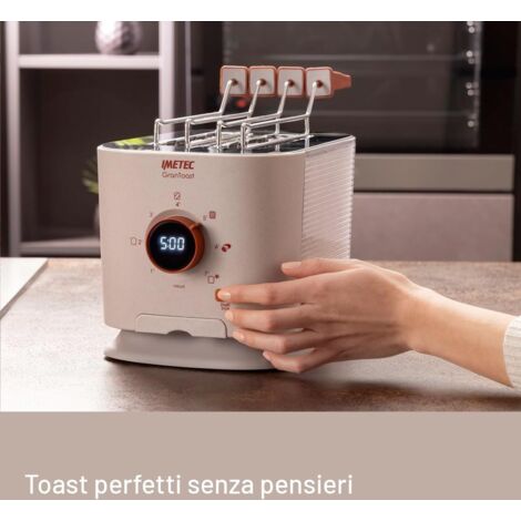 Imetec GranToast Tostapane 2 Fette XL con Pinze Apribili