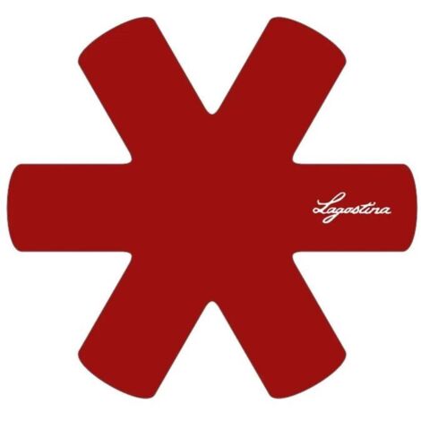 Lagostina Ingenio Smart Set Proteggi Padelle Antiaderenti Cotone 4 Pezzi Rosso