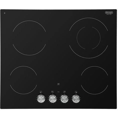 De Longhi DPVC61FK Piano Cottura in Vetroceramica 4 Zone Superficie antigraffio 60cm Nero