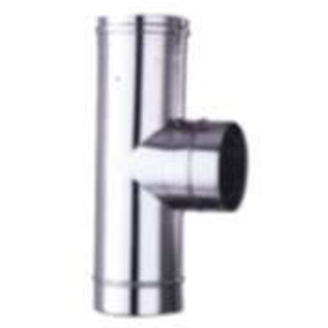 ALA 2000 Ala Gomito T Inox 16 per Accessori Stufe e Camini in Acciaio Inossidabile di Alta Qualita' (1/3)