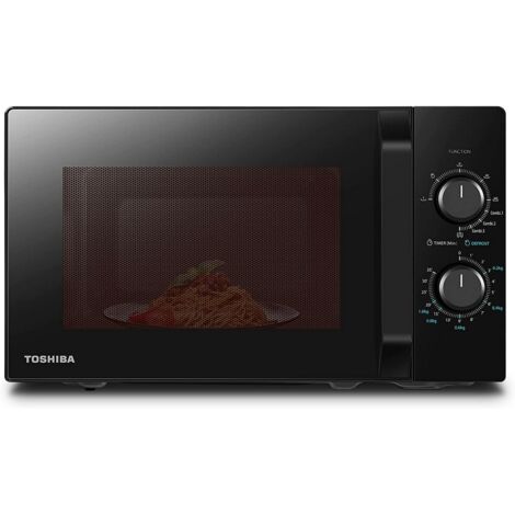 Toshiba MW-MG20P Forno a Microonde con Grill e Crispy Grill Capacita' 20 Litri Potenza 800W Defrost 6 livelli di potenza Nero