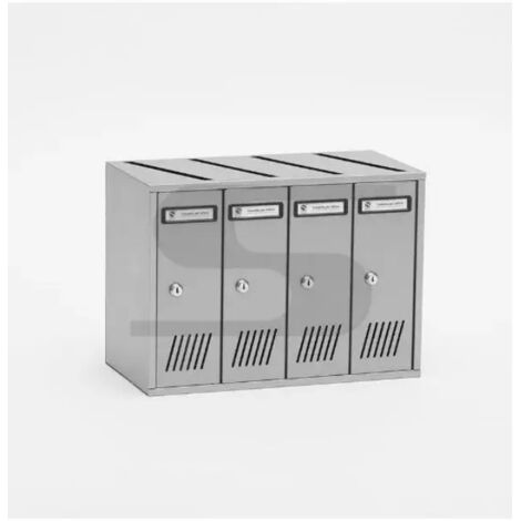 Casellario Verticale a 4 posti in Acciaio Silver 31-704 Silmec (1/2)
