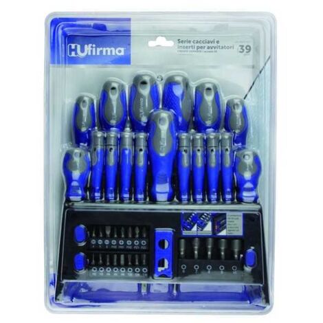 Cacciaviti/Inserti Hu-Firma Cromo Vanadio Set 39 pz