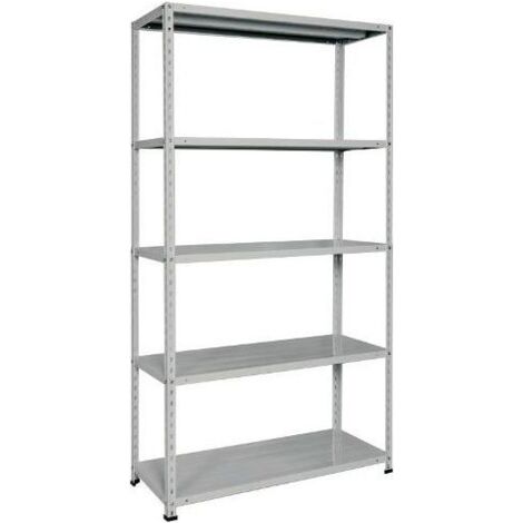Bizzotto Scaffale Metallo 5 ripiani Portata Ripiano 70kg 100X40X188 Cm Grigio