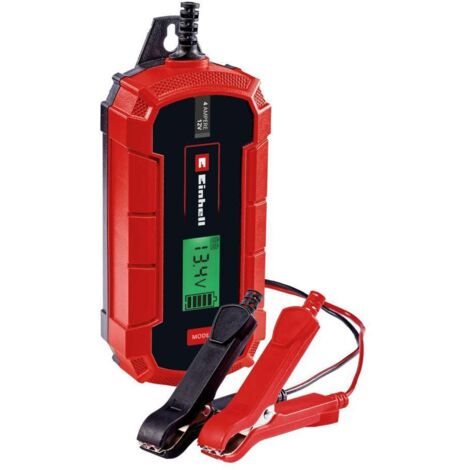 Einhell 1002225 CE-BC 4 M Caricabatteria Auto Intelligente 12V 4A Batterie 3-120 Ah Gel AGM Piombo-Acido IP65 colore Rosso Nero (1/5)
