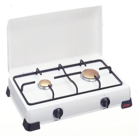 Ardes 9S02PG Fornello da Tavolo a Gas GPL Smaltato 2 Fuochi Bianco (1/5)