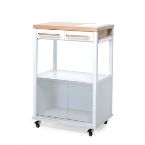 Foppapedretti Benchef Bianco Carrello Porta microonde Tagliere (1/4)