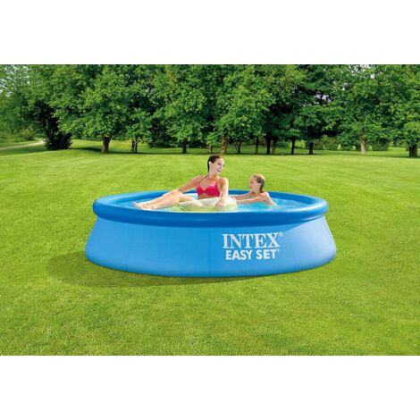 Intex – Piscina fuoriterra rotonda 244 x 61 cm – PVC laminato triplo strato – Capacità 1942 litri – Pompa filtro 1250 l/h inclusa (1/10)
