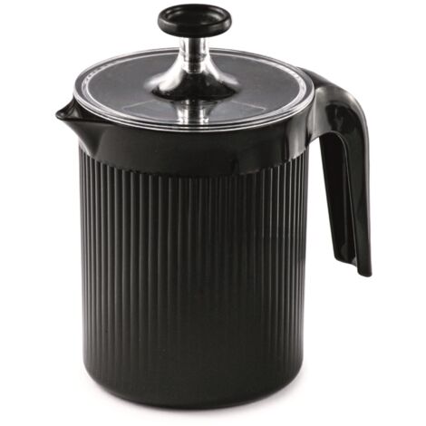 Snips - Montalatte Manuale Cremix 500ml, Cappuccinatore Monta Latte Cappuccino e Caffè - Schiuma Latte anche 100% Vegetale, Frullino Montalatte a Mano Facile e Veloce, 10x14,5x15,3 Made in Italy, Nero (1/4)