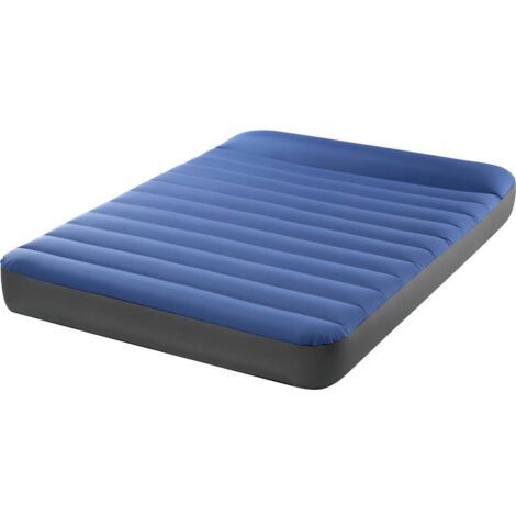 Intex 64012 Dura-Beam Materasso Gonfiabile Camping Piazza e Mezza TPU Fiber-Tech 137x191x22 cm Pompa QuickFill USB150 colore Blu (1/4)