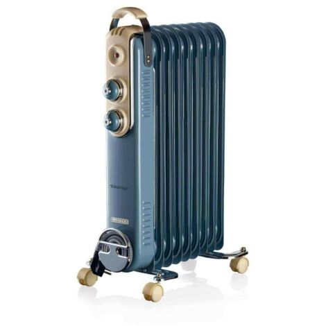 Ariete 838 Radiatore a Olio Vintage 9 Elementi Riscaldanti 2000W Celeste (1/5)
