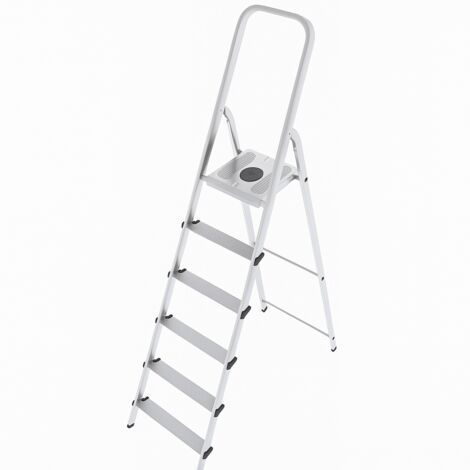 Colombo Scala STARK 5 gradini in acciao-alluminio con gradini e piedini antiscivolo EN131 MADE IN ITALY (1/3)